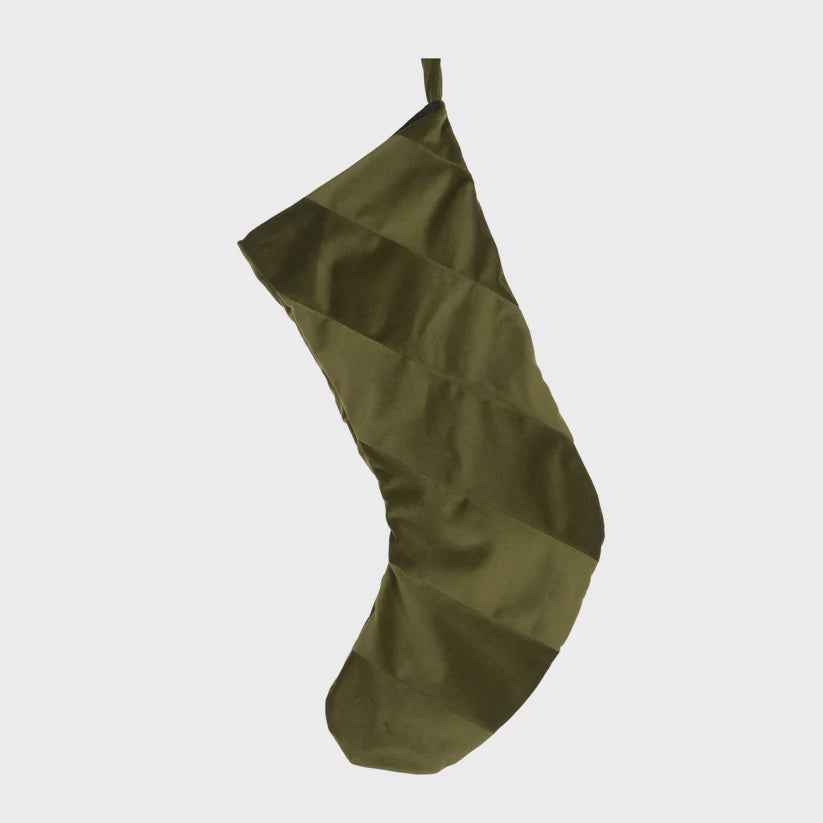 Luxe Velvet Stocking - Green