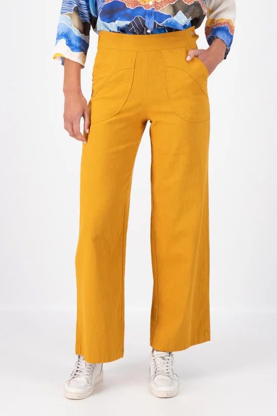 Peggy Long Pants - Mustard Yellow