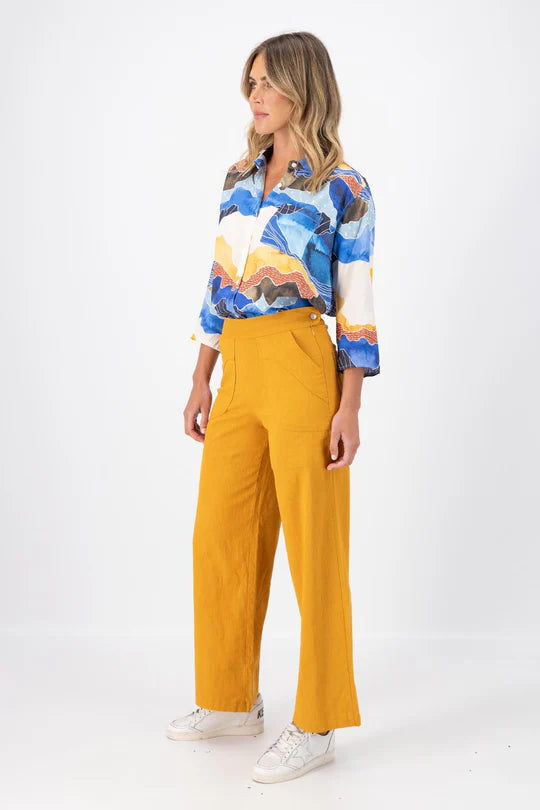 Peggy Long Pants - Mustard Yellow