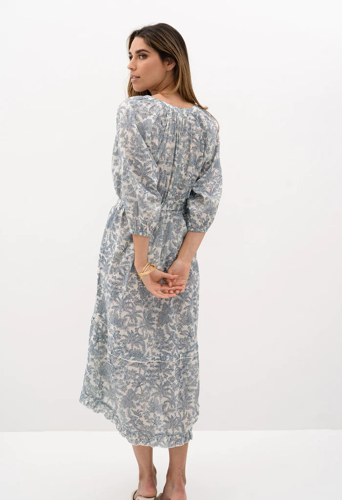 Nahla Elysian Dress - Navy Print – Phinc