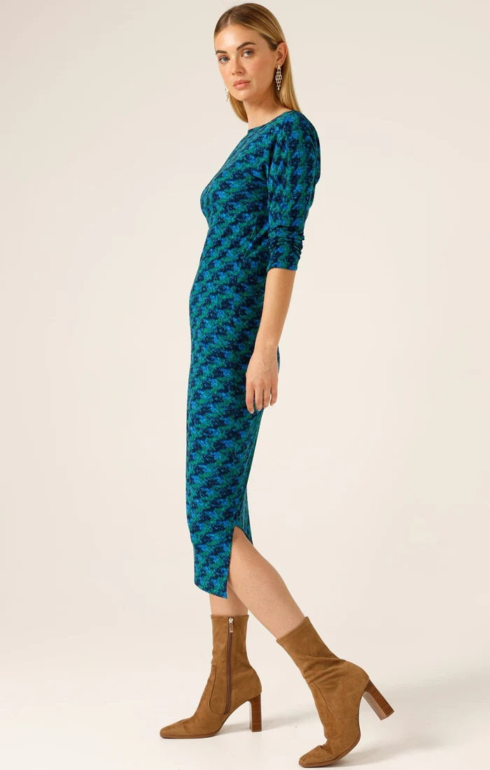 Neptune Cowl Reversible Dress - Blue/Green