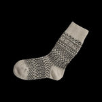 Oslo Wool Jacquard Socks -  Oatmeal