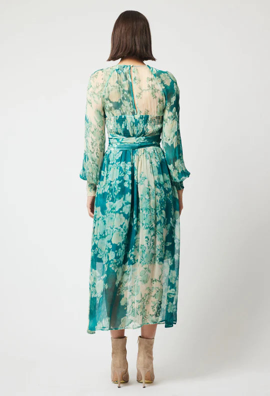 Pavillion Chiffon Maxi Dress - Jade Floral