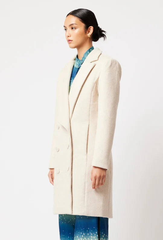 Pisces Double Breasted Coat - Fawn