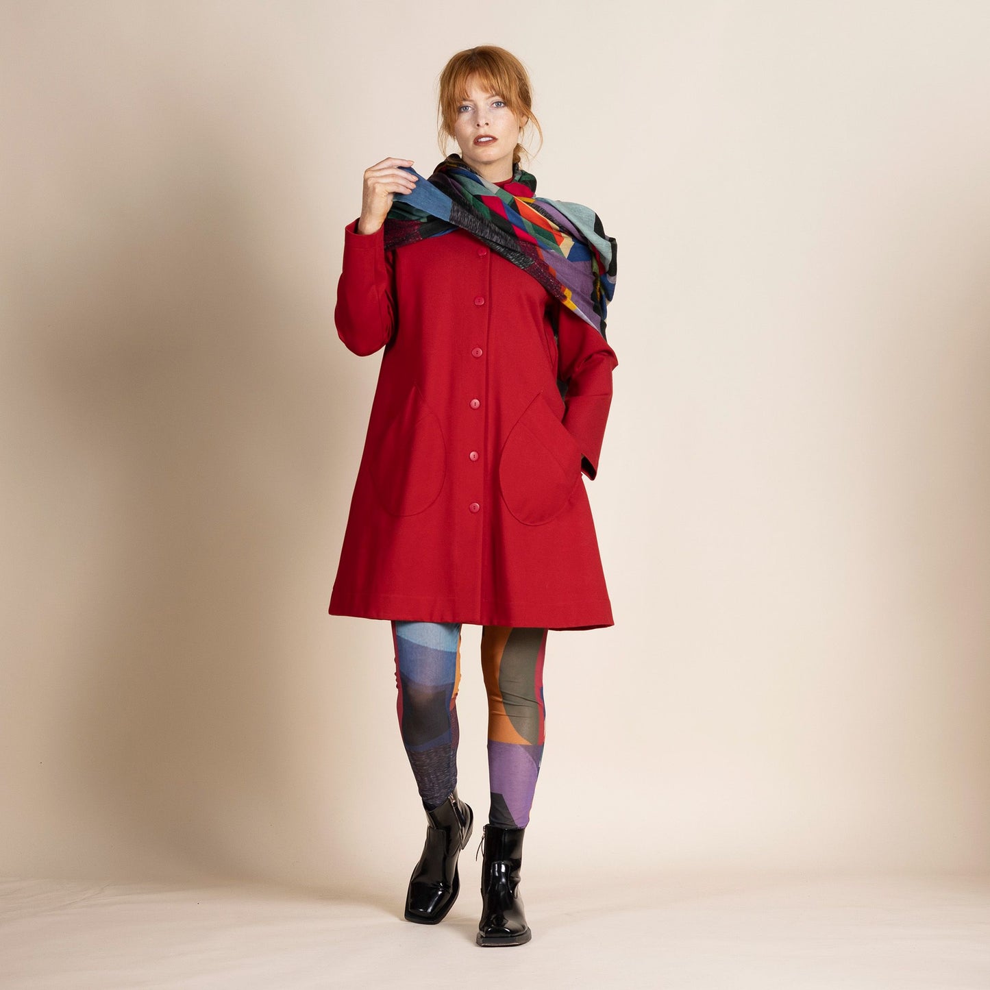 Ponti Merchant Coat -Red