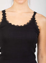 Poppy Silk Lace Camisole - Black