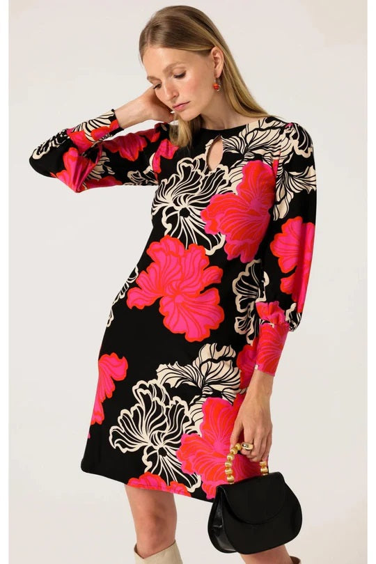 Scarlet Ibis Dress - Red/Pink/Black Floral