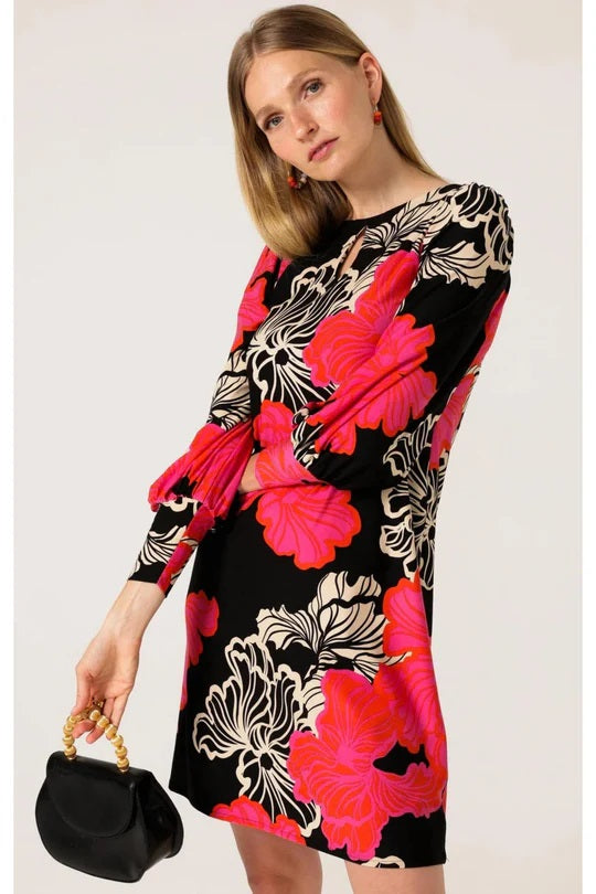 Scarlet Ibis Dress - Red/Pink/Black Floral