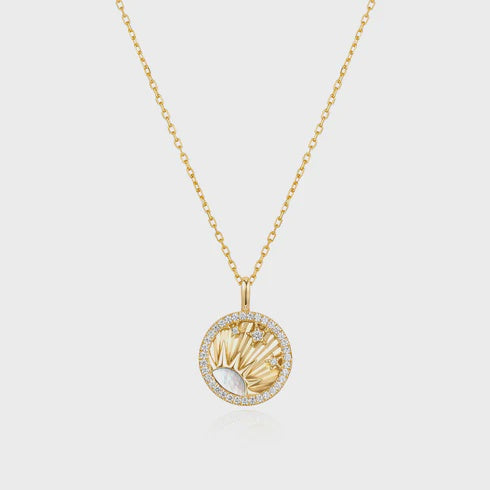 Shiny Sun Star Necklace - Gold