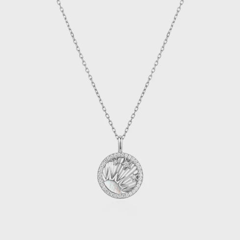 Shiny Sun Star Necklace - Silver