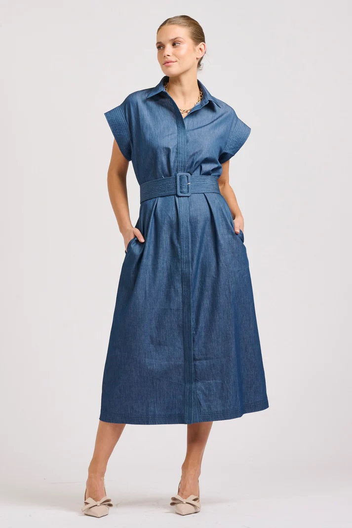 The Fifi Shirt Dress - Chambray