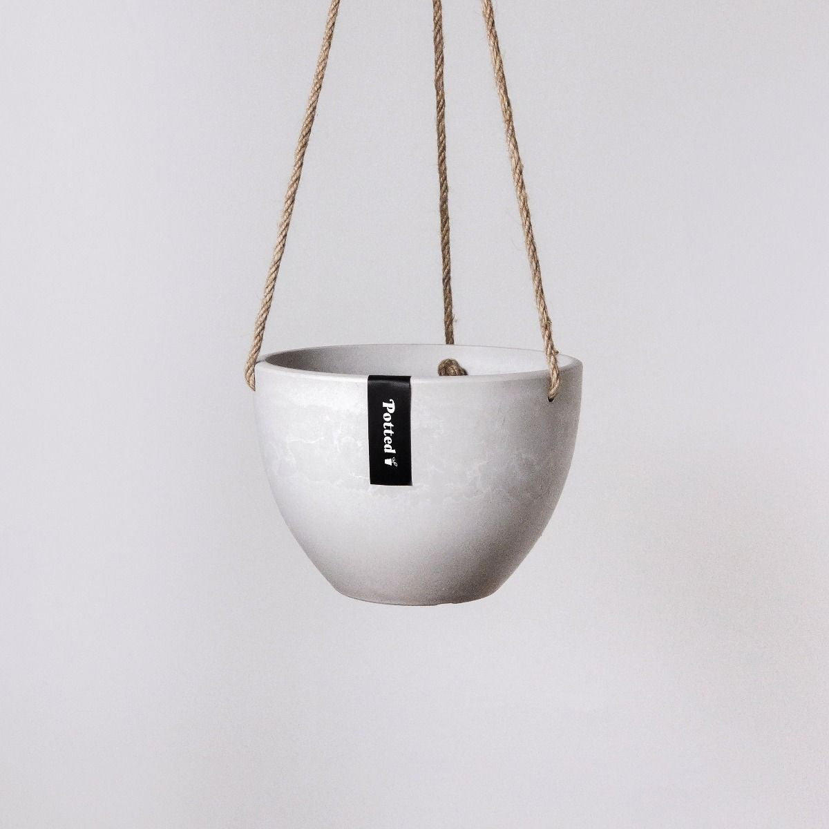 Large Columbia Hanging Pot - White Stone