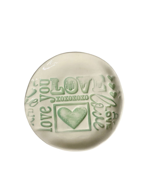 Small Trinket Dish - Green Love