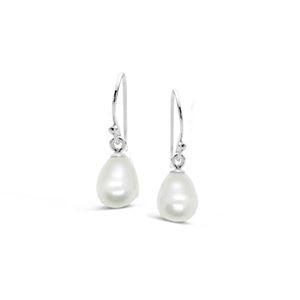 925 SS Freshwater Pearl Drop Earring - Silver