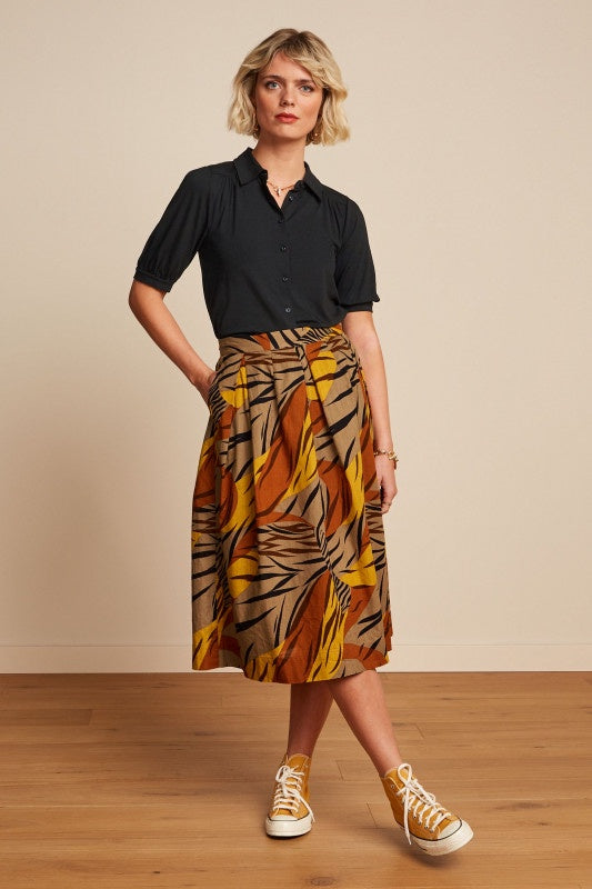 Suzette Pleat Skirt Zolea- Sulphur Yellow