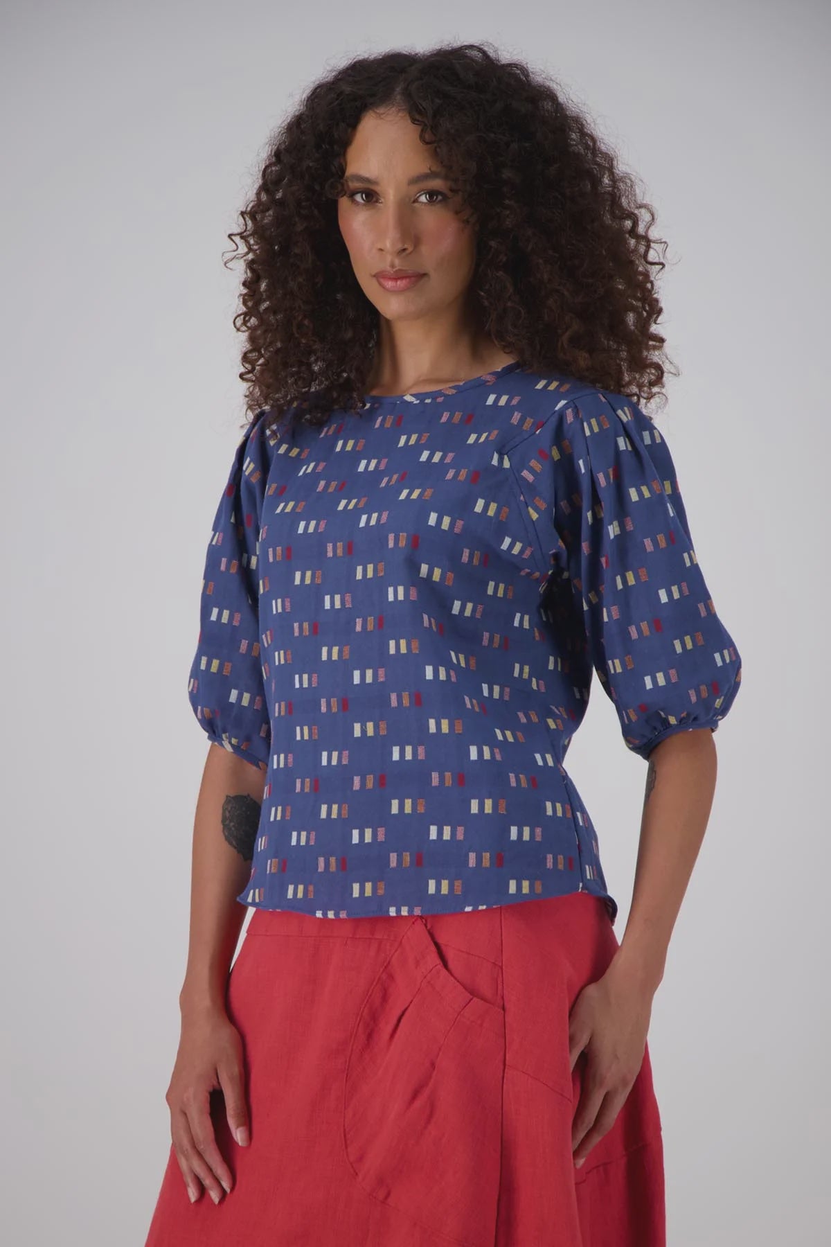 Telegraph Blouse - Blue