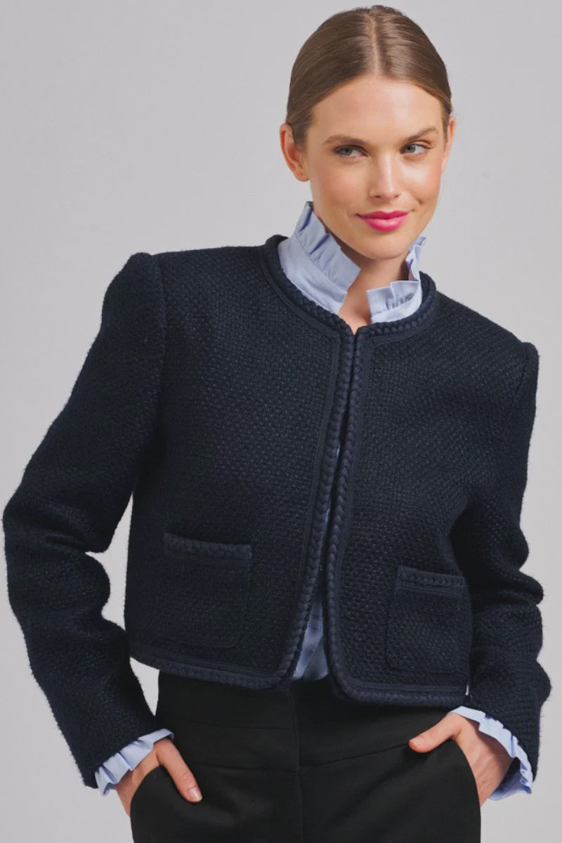 The Audrey Boucle Jacket - Black