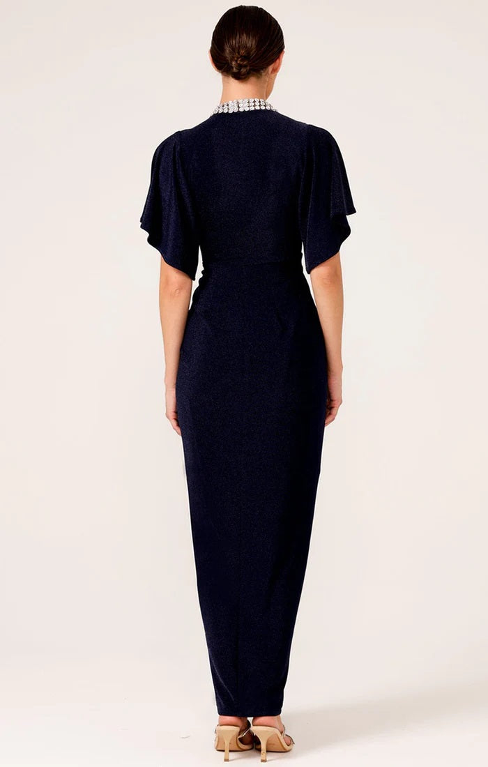 The Emporium Maxi - Navy Lurex