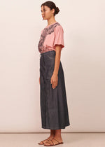 Thea Denim Maxi Skirt - Denim