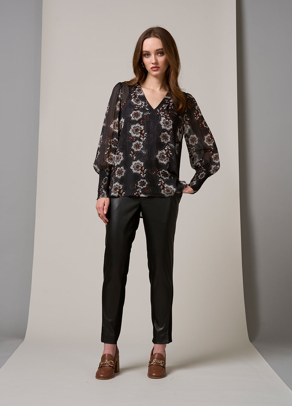 Theodora Blouse - Black Multi