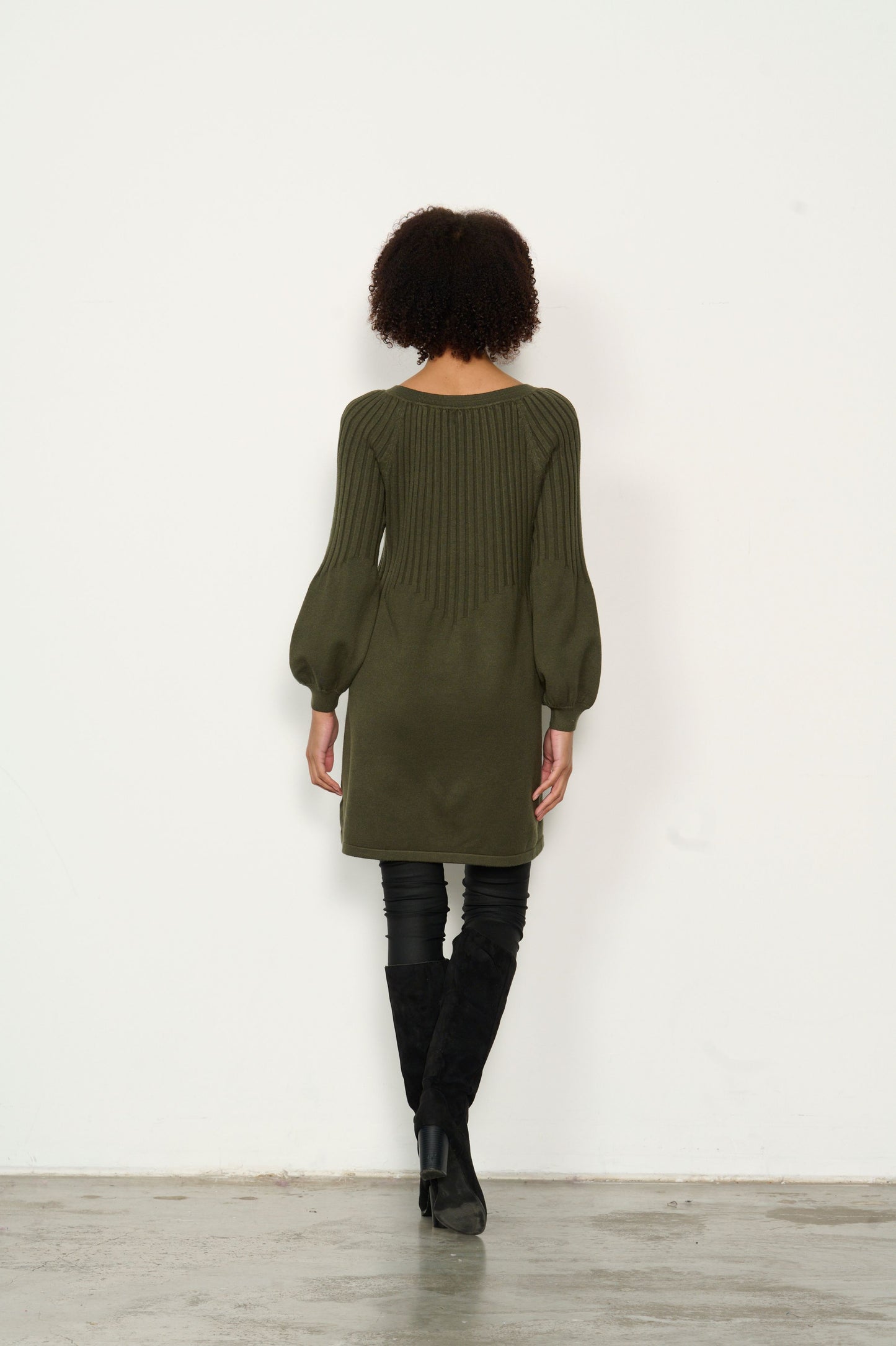 Tunic Half Rib Knit - Olive