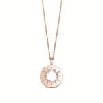 925 SS Rose Gold Sun Necklace