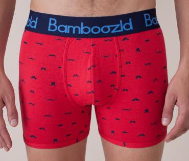 Men's Bamboo Boxers - Plain Red