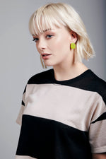 Tagua Stud Earrings - Light Green
