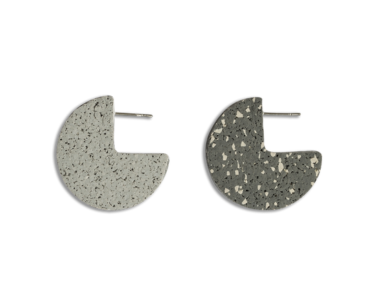 Light Pacman Studs - Stone/Grey Specks