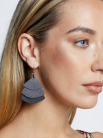 Trifan Earrings - Graphite
