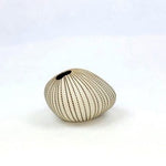 Small Pebble Vase - Brown Pinstripe