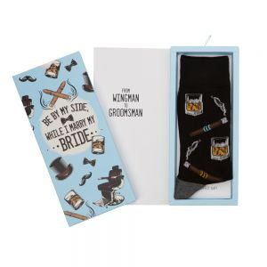 Men's Bamboo Sock Card - Groomsmen