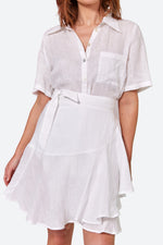 La Vie Mini Wrap Skirt - Blanc