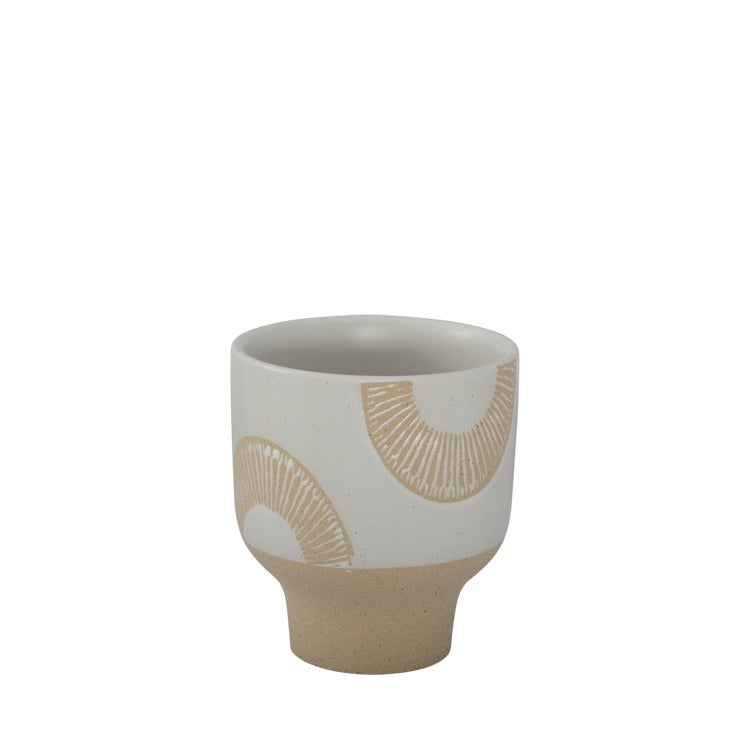 Lani Planter Pot 12 x 13.5cm - Nude/White