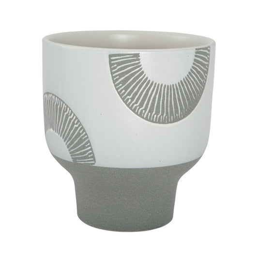 Lani Planter Pot - Charcoal/White