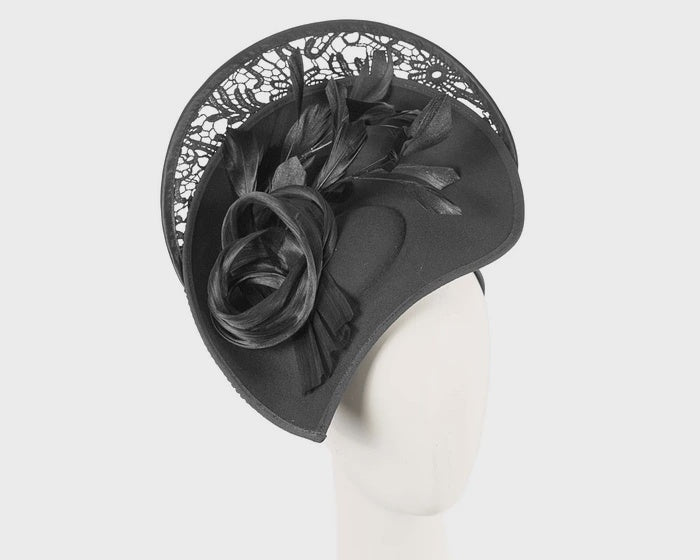 Fascinator with Lace - Black