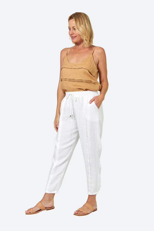 La Vie Pintuck Pant - Blanc