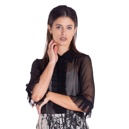 Georgette Austin Shirt - Black