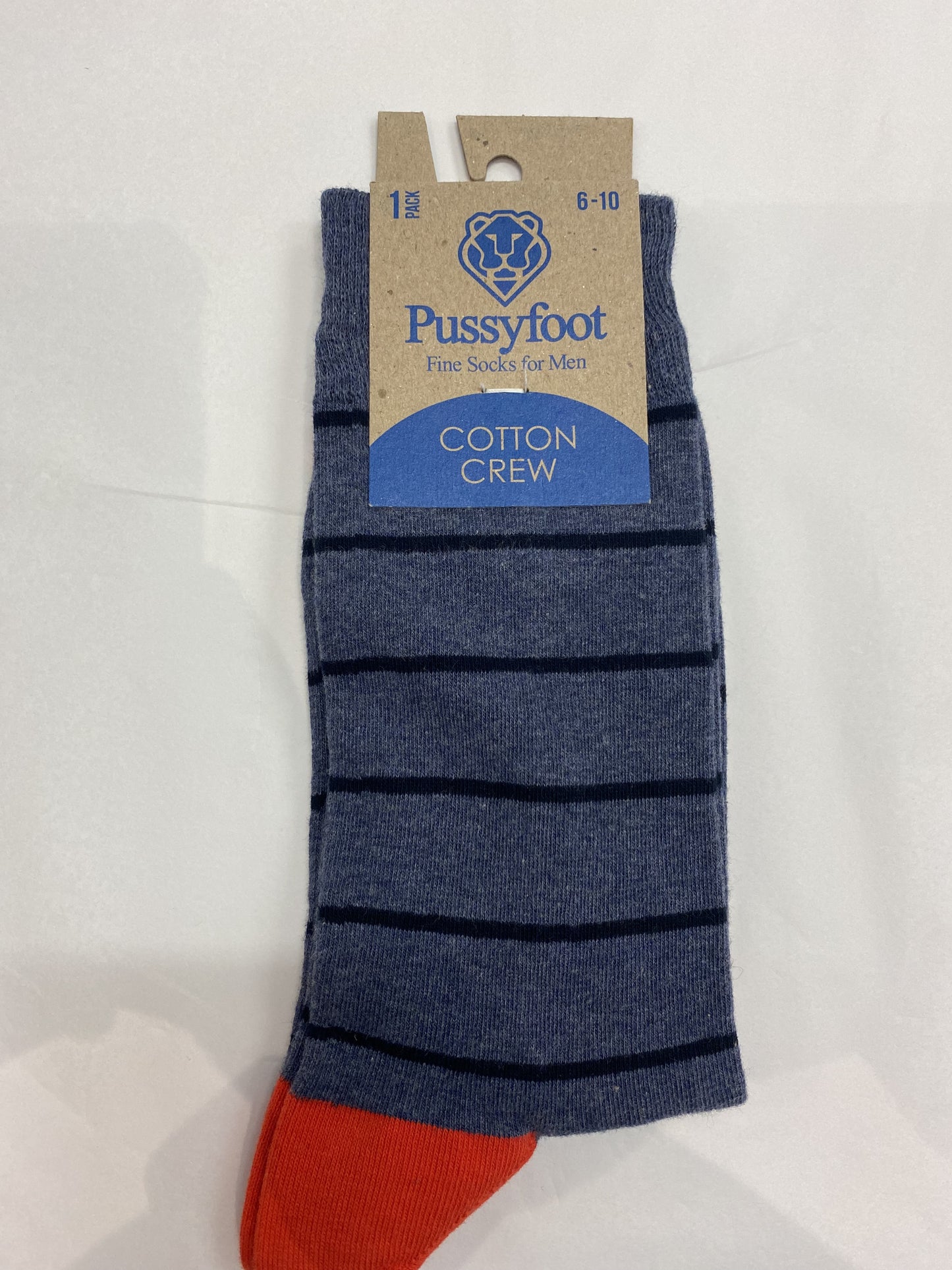 Mens Stripe Sock - Denim Marle