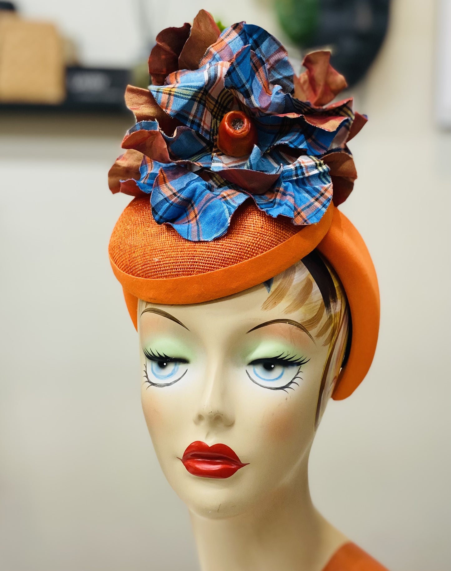 Headpiece - Orange and Blue