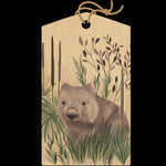Wooden Gift Tag - Wombat Wondering
