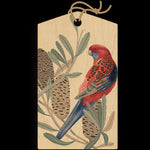 Wooden Gift Tag - Rosella
