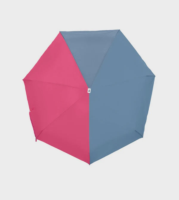 Bicolour Micro Umbrella - Jacqueline - Stone/Blue/Pink
