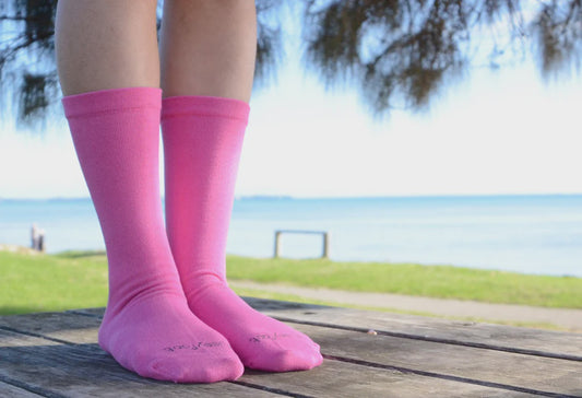 Bamboo Non Tight Socks - Fuchsia