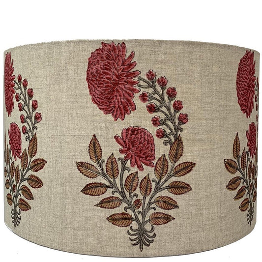 Drum Lampshade - Pink Flower