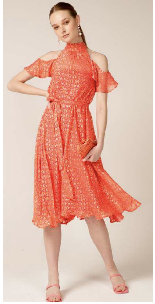 California Dress - Apricot Poppy