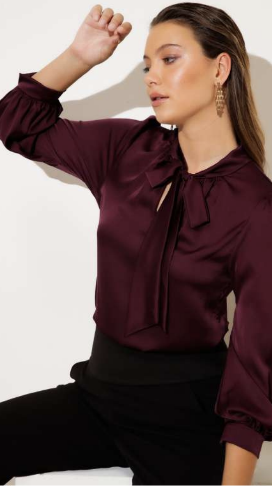 Hatchie Blouse - Black Cherry