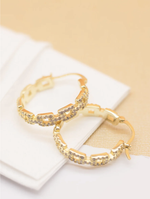 Love Link Hoop Earrings - Gold