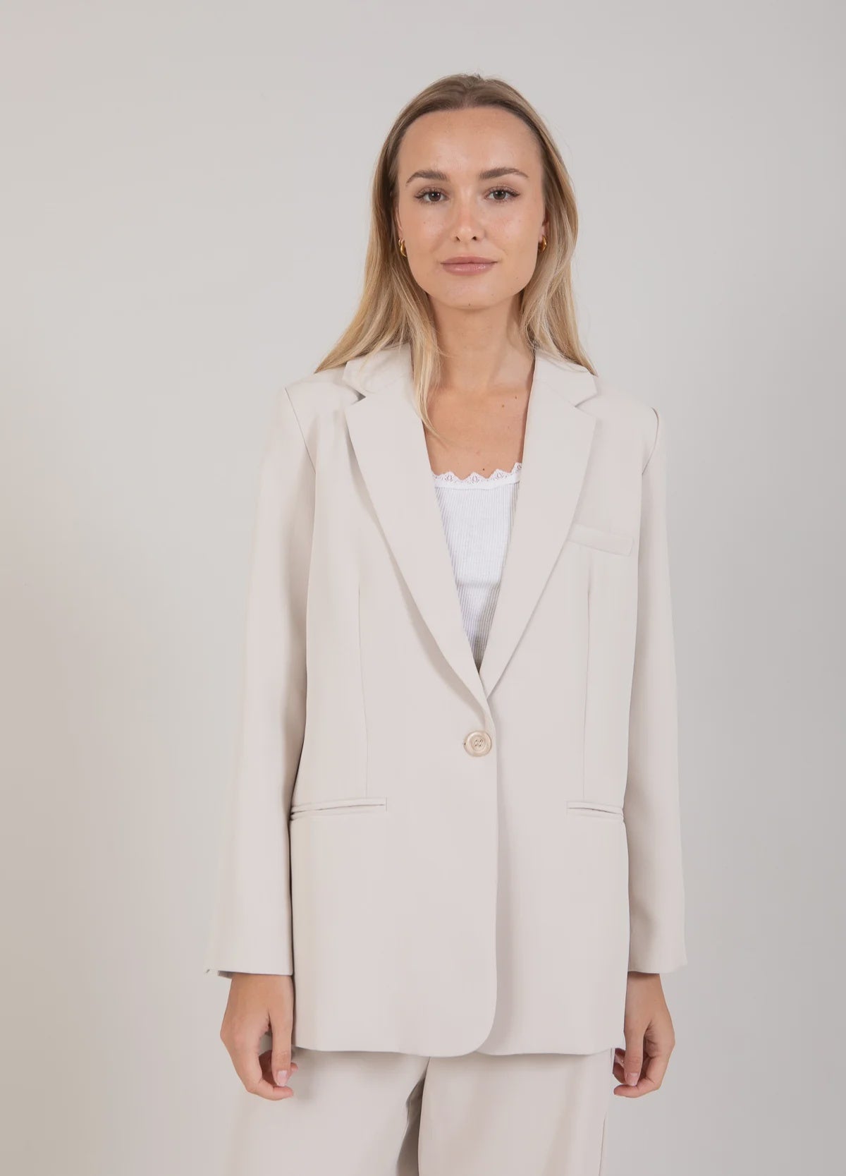 Ada Soft Oversized Blazer - Sand