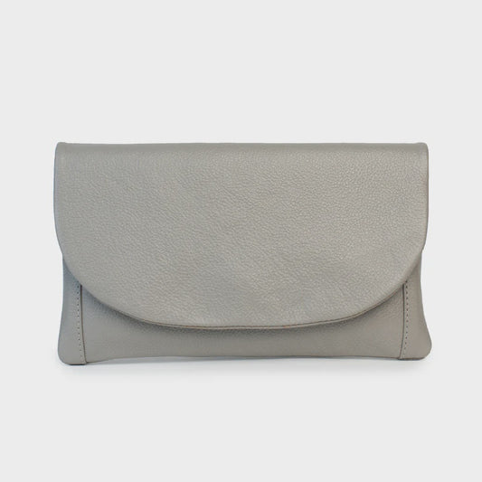 Ameera Purse - Pebbled Light Grey